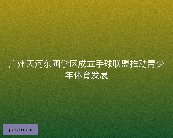 广州天河东圃学区成立手球联盟推动青少年体育发展 广州天河东圃学区成立手球联盟推动青少年体育发展